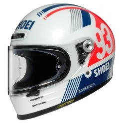 Wholesale 🌟 Shoei Glamster MM93 Retro TC-10 Helmet - White/Blue/Red - L 🤩